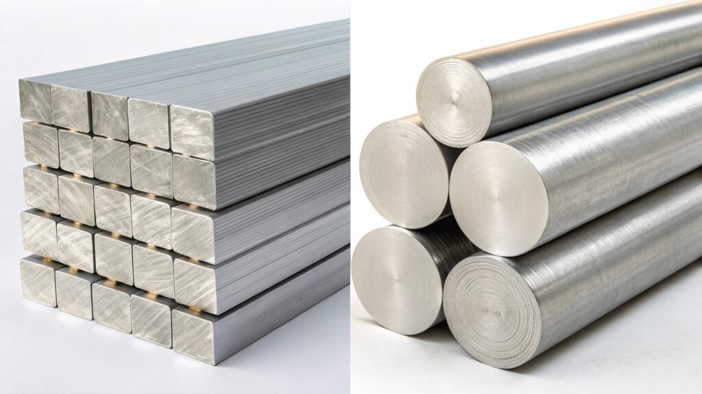 alt with keywords: comparative chart highlighting strength vs. cost for 6061 and 7075 aluminum